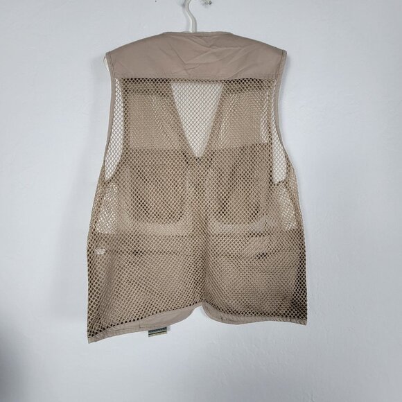 Kedera Men Tactical Mesh Fishing Vest Small Beige Zip Up Pockets Lightweight New - Picture 2 of 9